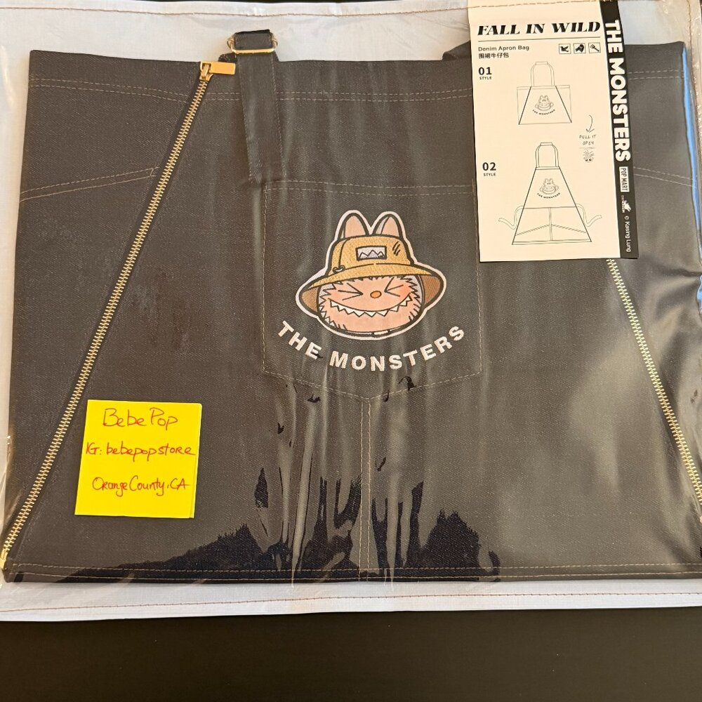 THE MONSTERS FALL IN WILD SERIES-Denim Apron Bag